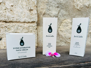 Organic beauty products made from avocado