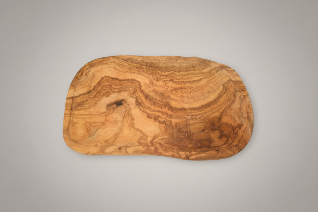 Skurðarbretti fyrir kjöt úr olífuvíð 45cm